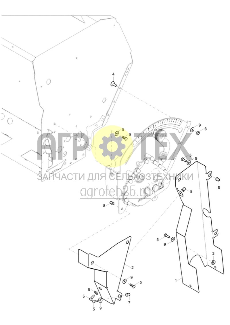 Чертеж  (RUS)Mechanischer Antrieb ED 4500 (2 / 3) (ETB-002453) 