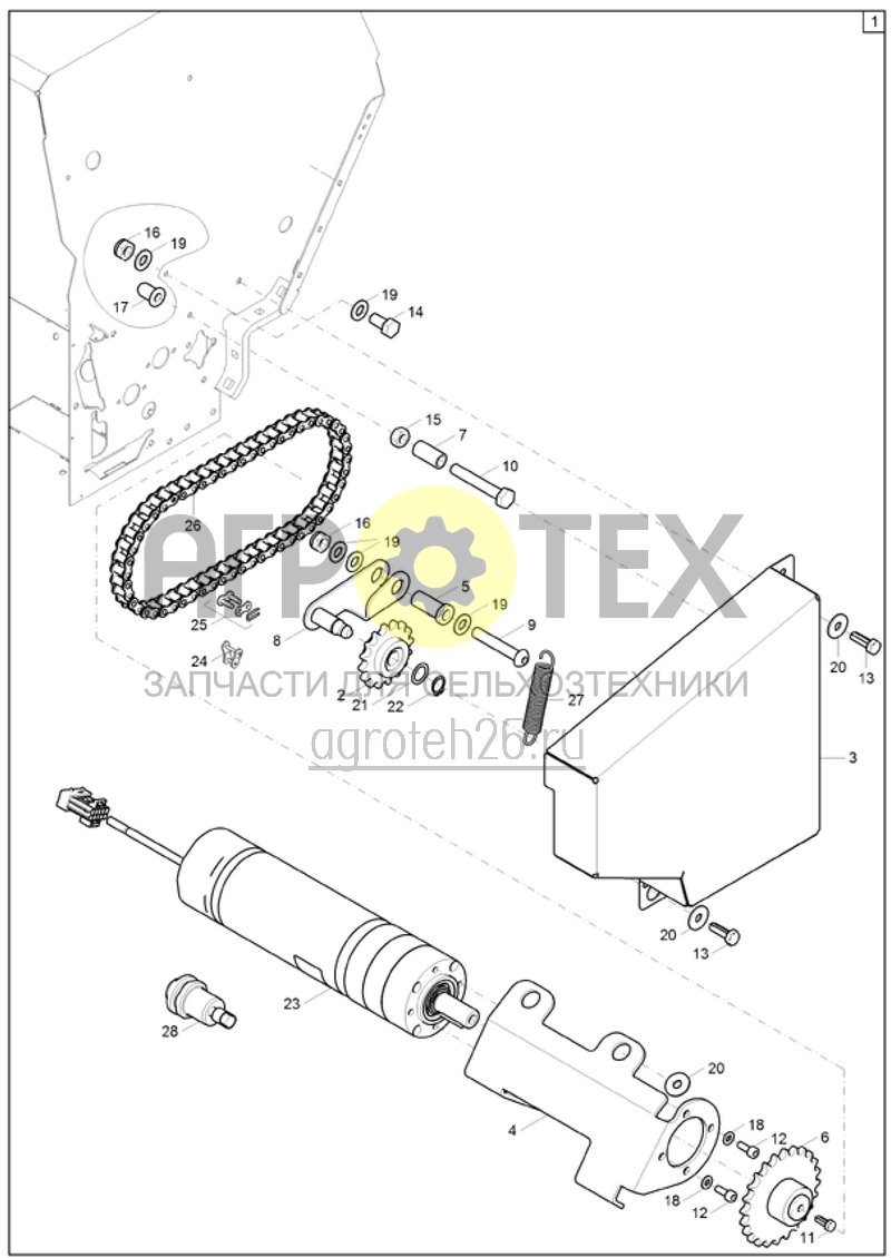 Чертеж  (RUS)Elektroantrieb D?ngerdosierung Heckd?ngerbeh?lter (ETB-002455) 