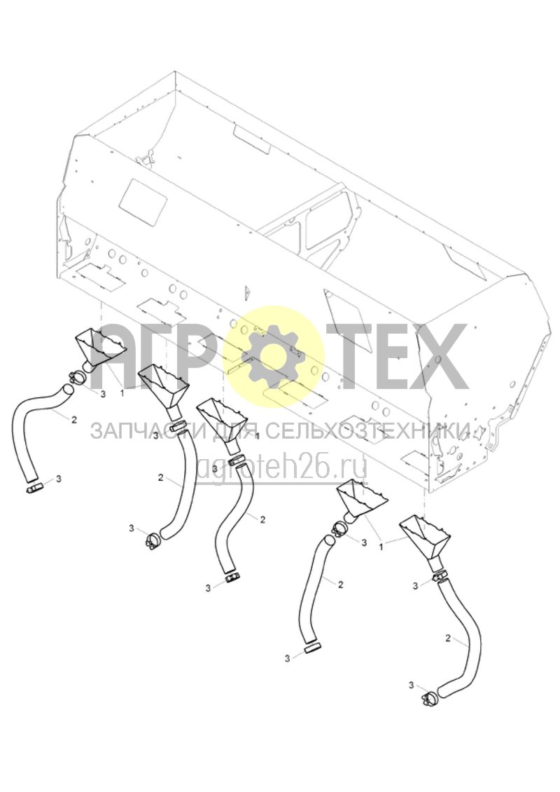 Чертеж  (RUS)D?ngeranbausatz f?r Heckd?ngerbeh?lter - 5 Reihen (ETB-002457) 