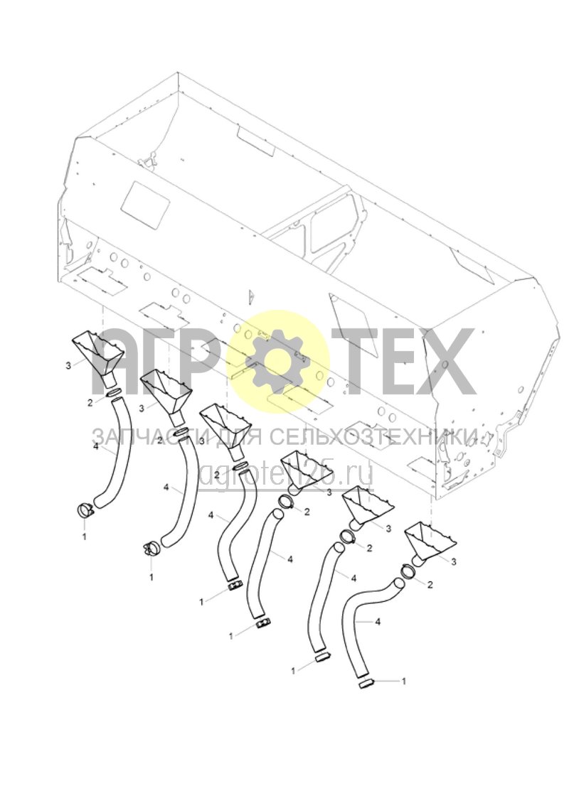 Чертеж  (RUS)D?ngeranbausatz f?r Heckd?ngerbeh?lter - 6 Reihen (ETB-002458) 