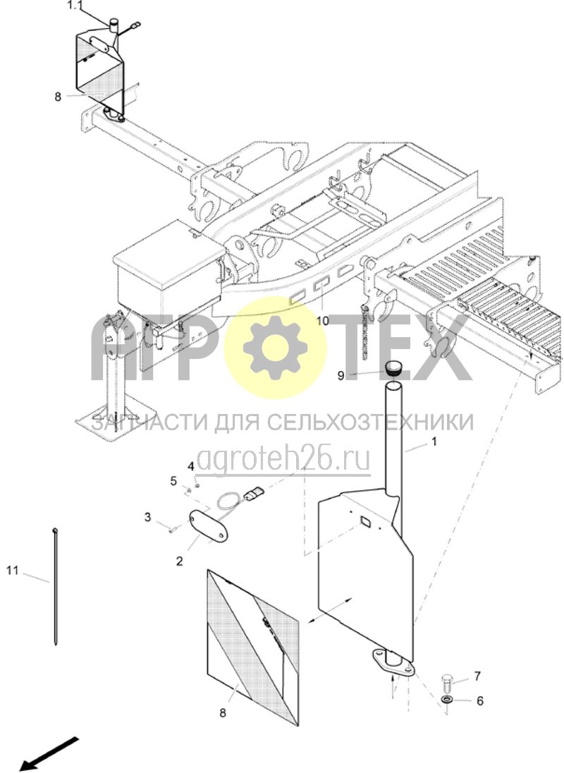 Чертеж  (RUS)Beleuchtung - vorn (ETB-002628) 