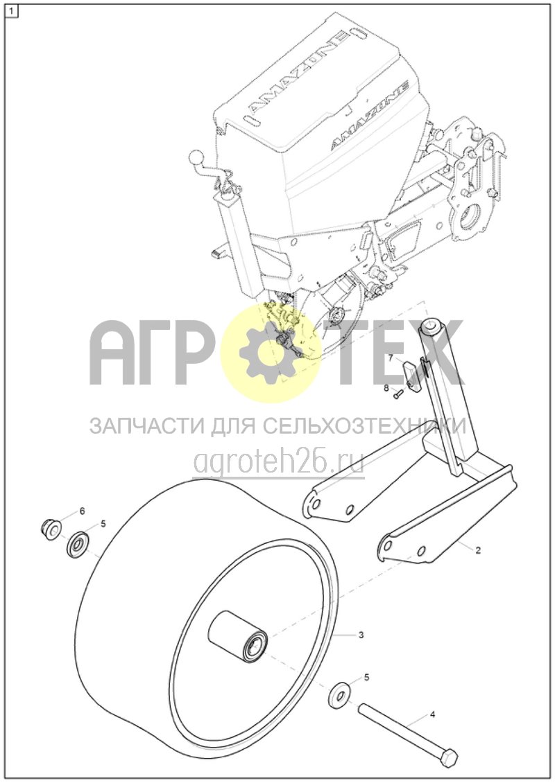 Чертеж  (RUS)Walkgummirolle ?=370mm CLASSIC (ETB-003120) 