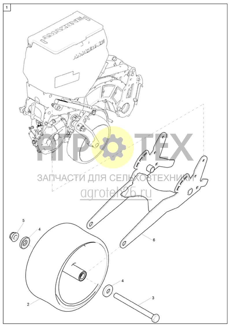 Чертеж  (RUS)Walkgummirolle ?=370mm CONTOUR (ETB-003122) 