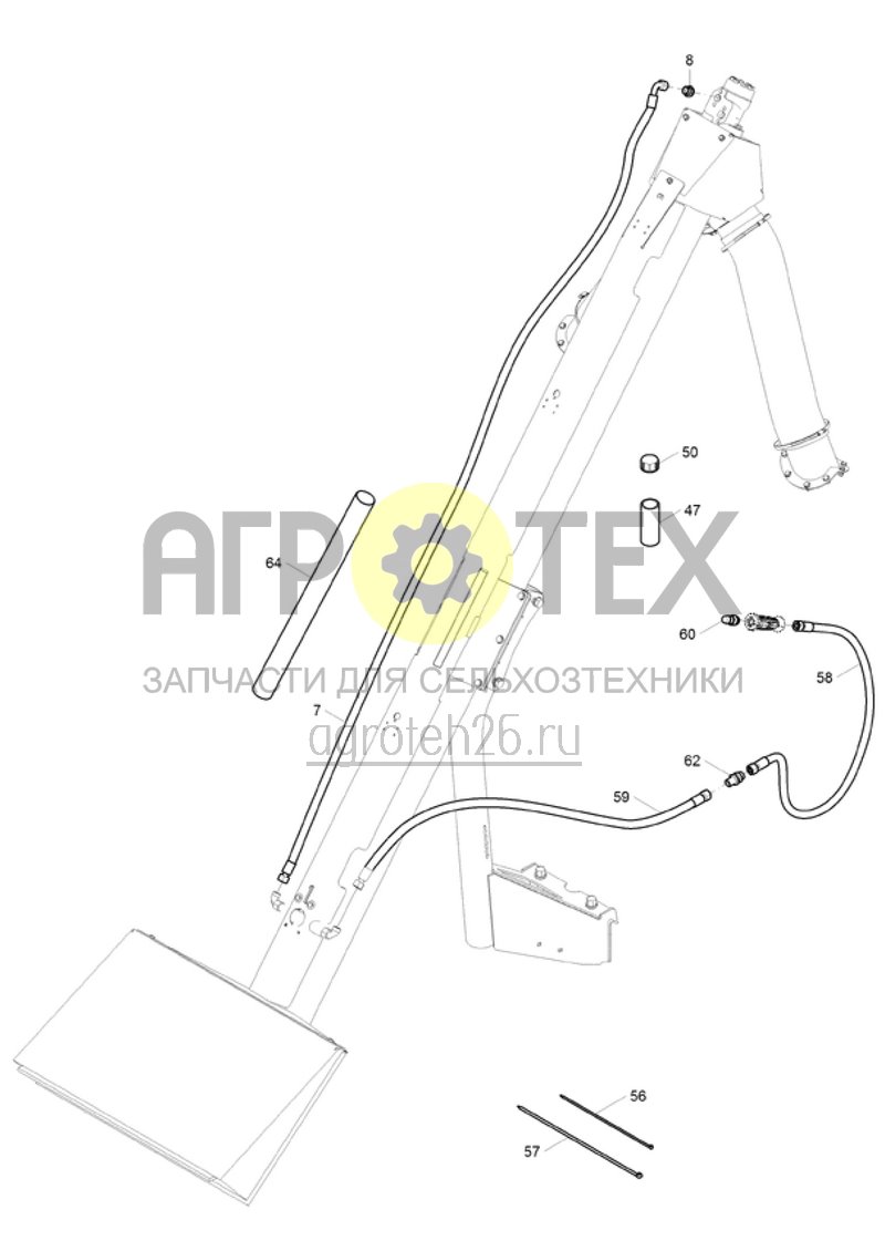 Чертеж  (RUS)Bef?llschnecke f?r Heckbeh?lter Standard-, Komforthydraulik (ETB-003169) 