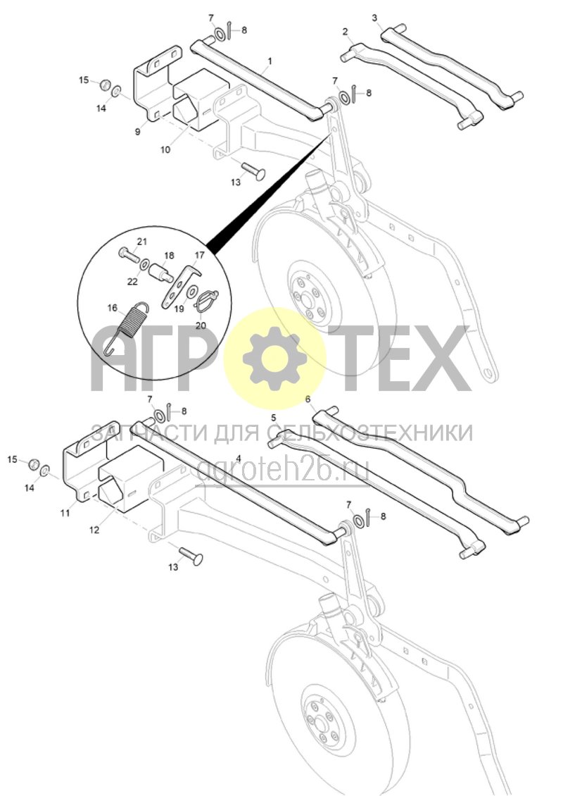 Чертеж  Комплект сошников TwinTeC (2) (ETB-003216) 