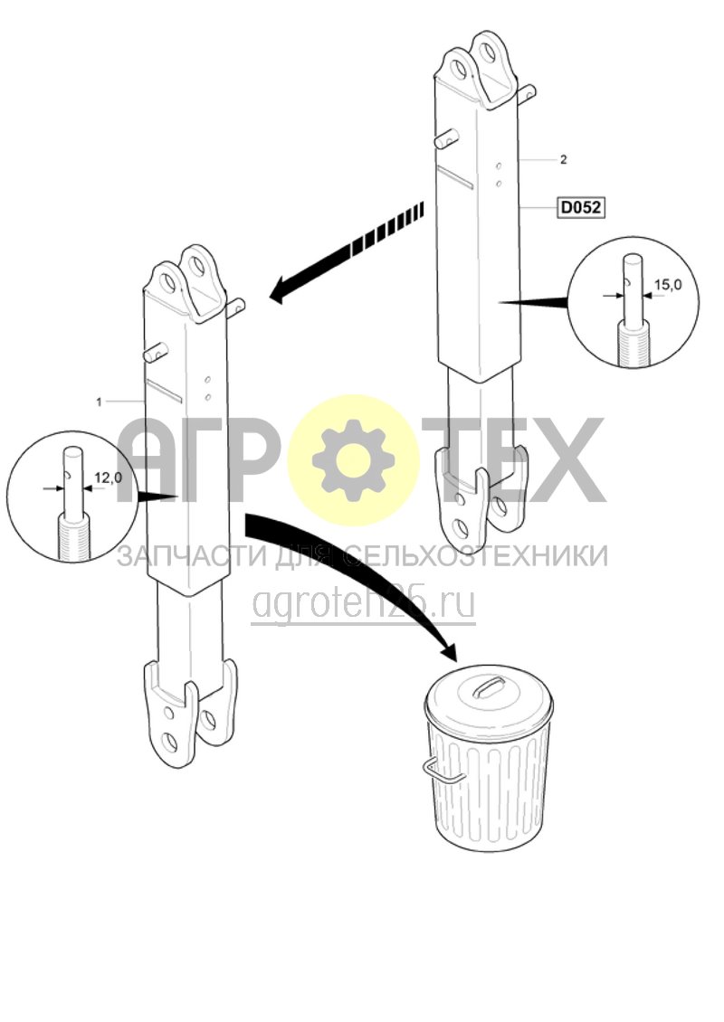 Чертеж  (RUS)Einstellspindel (ETB-003219) 