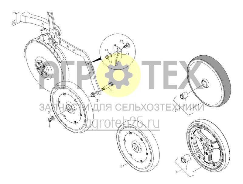 Чертеж  (RUS)Andruckrollen f?r Twin TeC-Schar (ETB-003222) 