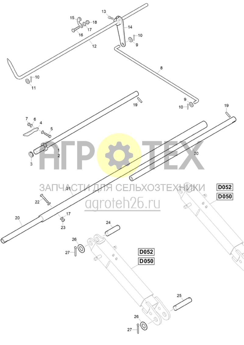 Чертеж  (RUS)Mechanische Schardruckverstellung (ETB-003223) 