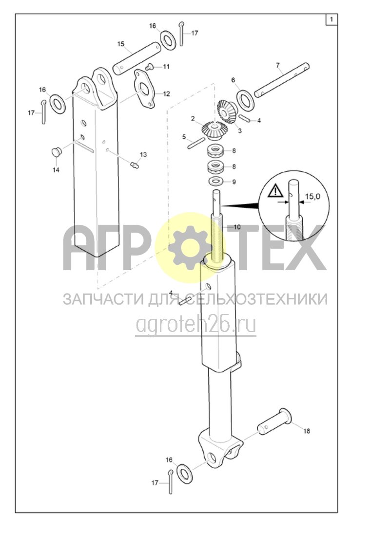 Чертеж  (RUS)Mechanische Schardruckverstellung f?r RoTeC-Schar (2) (ETB-003245) 