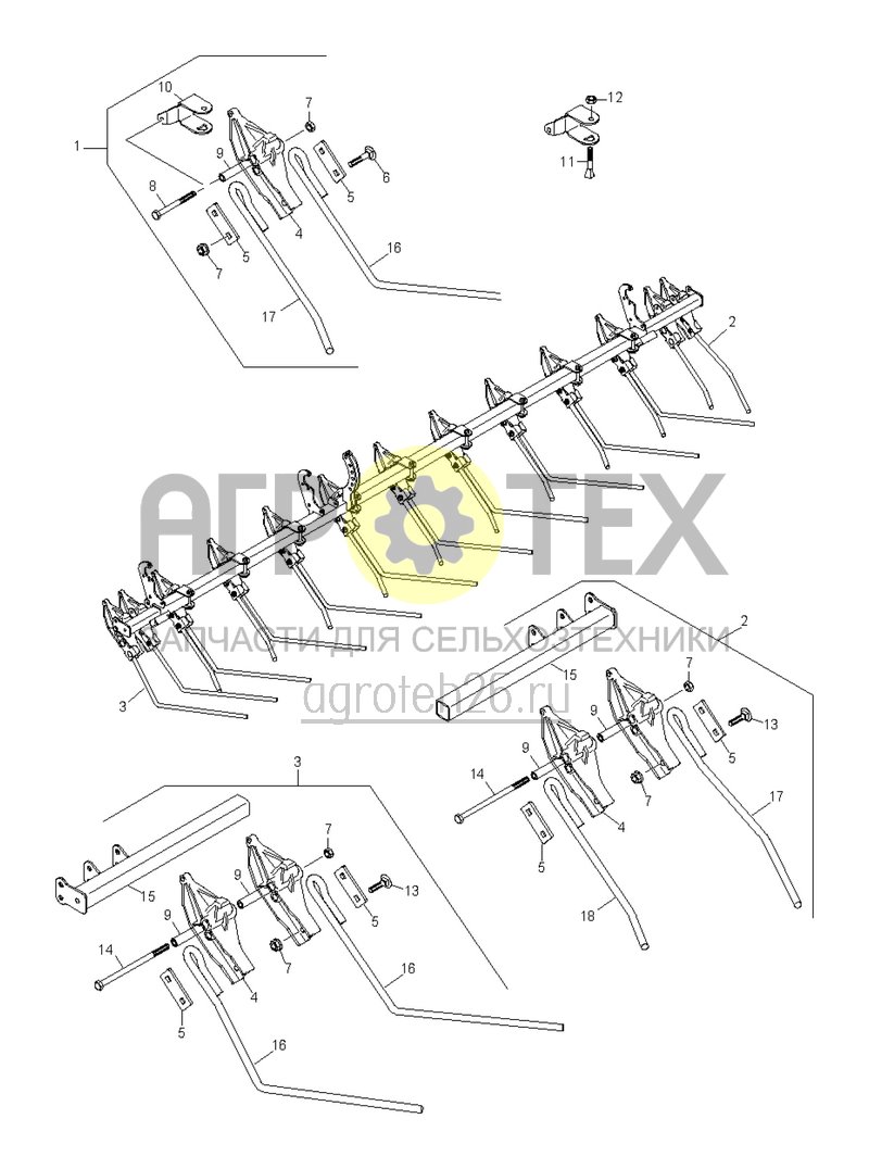 Чертеж  (RUS)Exaktstriegel 3000 f?r Reihenabstand 150 mm (3) (ETB-003249) 