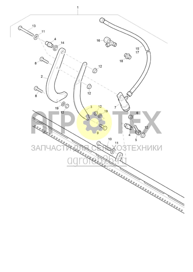 Чертеж  (RUS)Striegeldruckverstellung hydraulisch (ETB-003260) 