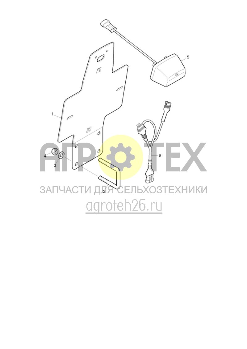 Чертеж  (RUS)Kennzeichenhalter mit Beleuchtung (ETB-003271) 