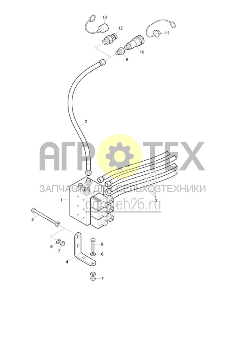 Чертеж  (RUS)Komfort-Hydraulik ISOBUS (ETB-003284) 