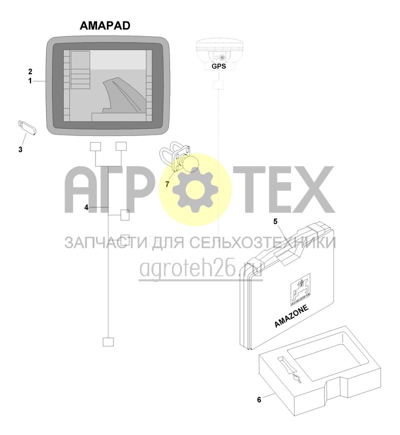 Чертеж  (RUS)Terminalpaket ISOBUS AMAPAD (ETB-003289) 