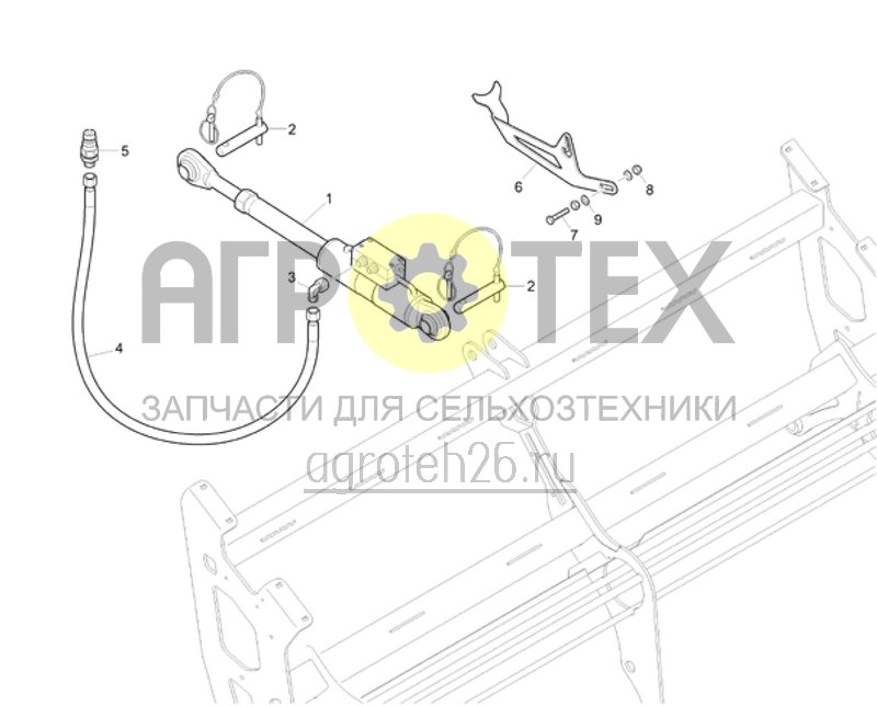 Чертеж  (RUS)Hydraulischer Oberlenker (ETB-003349) 