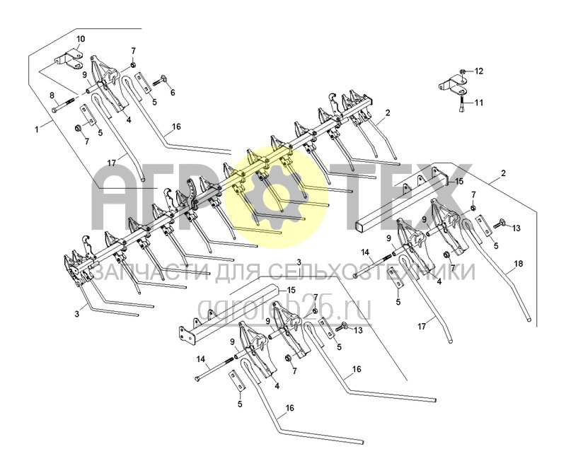 Чертеж  (RUS)Exaktstriegel 3000 f?r Reihenabstand 125 mm (2) (ETB-003377) 