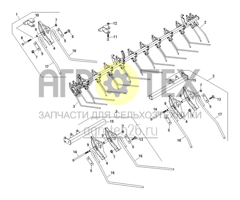 Чертеж  (RUS)Exaktstriegel 3000 f?r Reihenabstand 150 mm (3) (ETB-003378) 