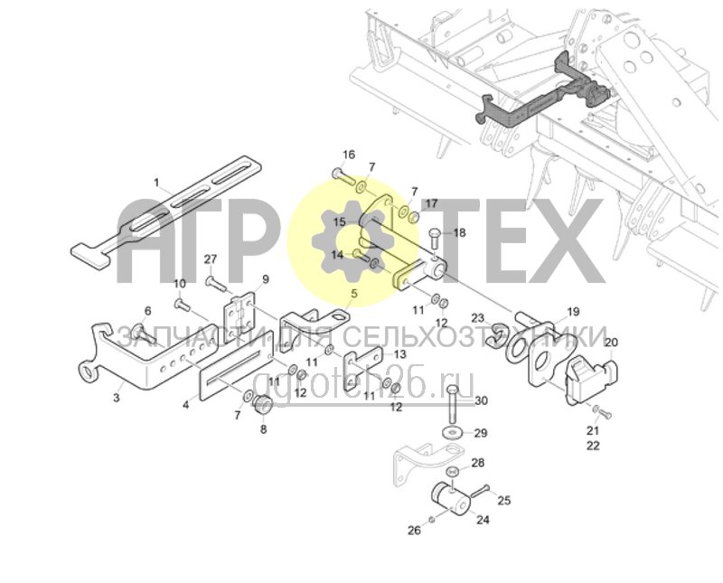 Чертеж  (RUS)Analoger Arbeitsstellungssensor (ETB-003386) 