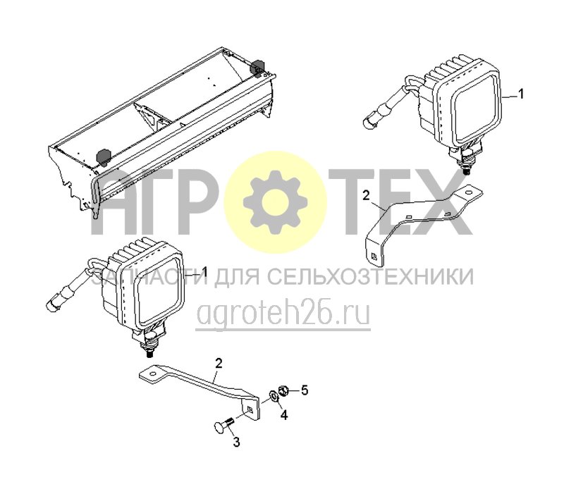 Чертеж  (RUS)LED-Arbeitsbeleuchtung integriert (ETB-003391) 