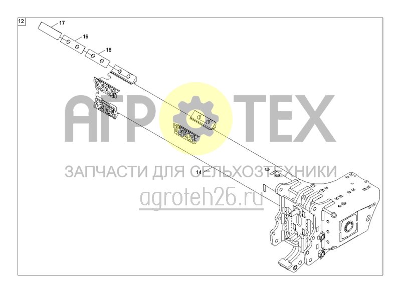 Чертеж  Дважды телескопируемая рама Precea 4500-2C 42,85 - 80 см (2) (ETB-003639) 