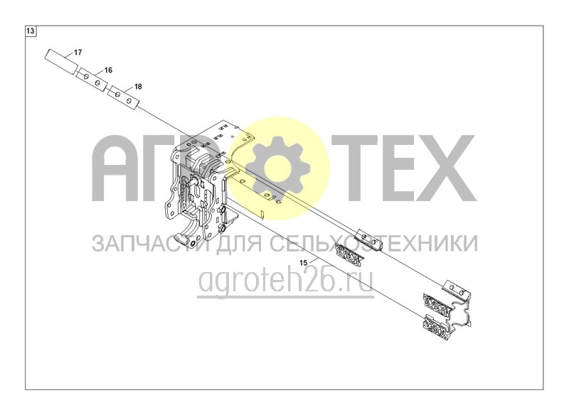 Чертеж  Дважды телескопируемая рама Precea 4500-2C 42,85 - 80 см (3) (ETB-003640) 