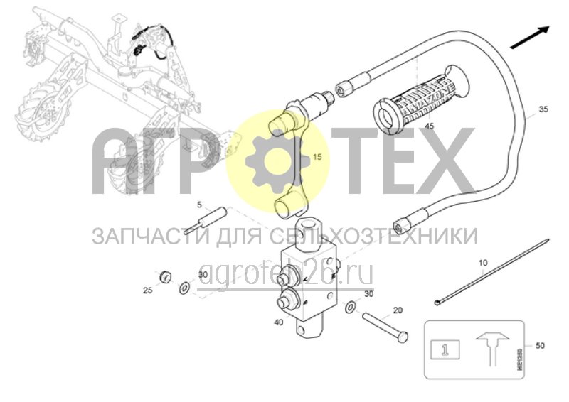  Гидравлический разъем для маркеров (1) (ETB-003656)  (№5 на схеме)