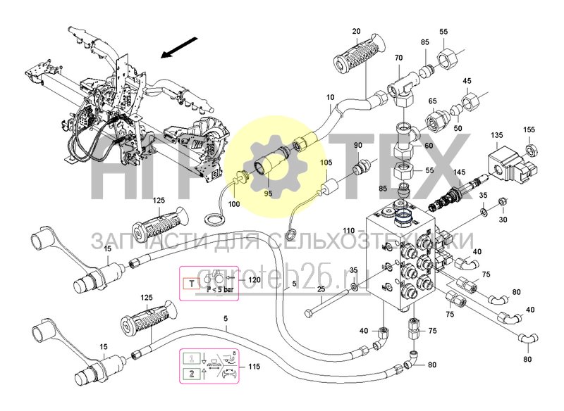 Чертеж  Гидравлическое оборудование Comfort для ISOBUS (1) (ETB-003662) 