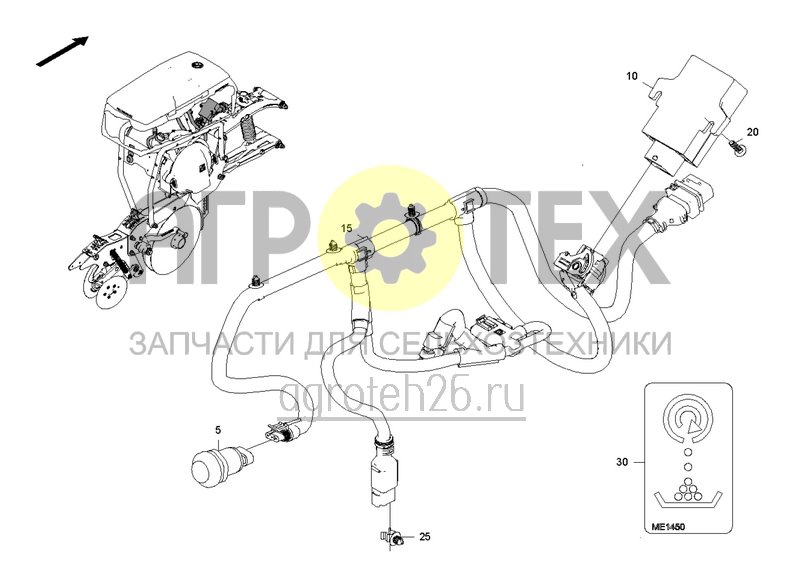  Стандартная электроника сошник для мульчированного посева PreTeC (ETB-003673)  (№10 на схеме)