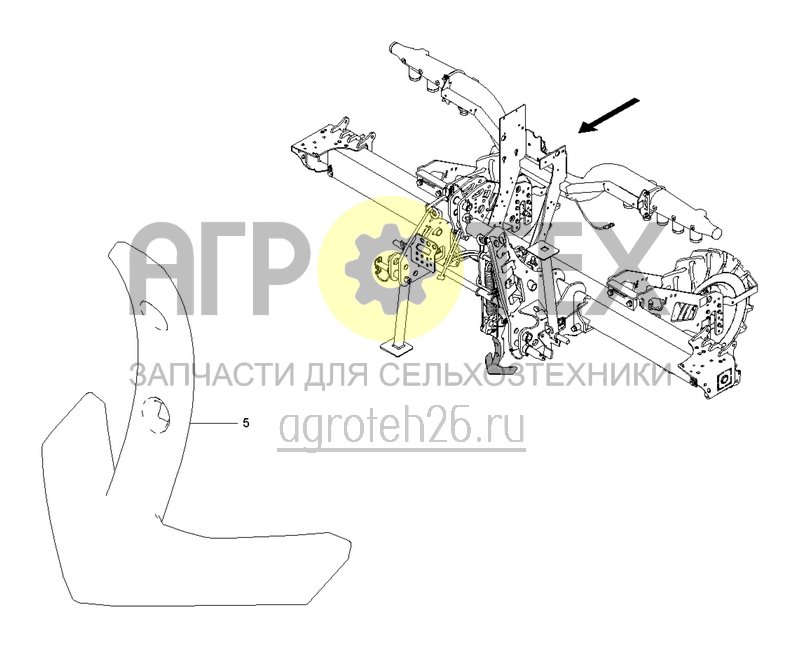  Стрельчатая лапа для следорыхлителя колес трактора HD (ETB-003746)  (№5 на схеме)
