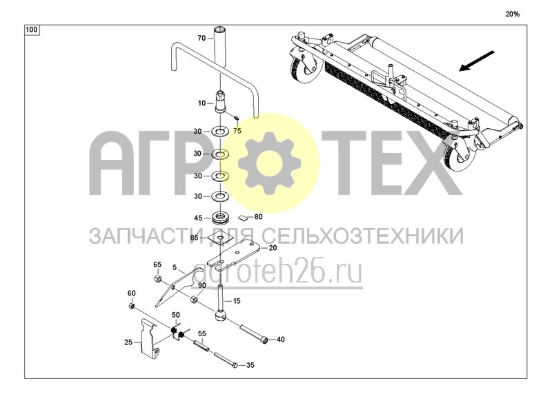 Чертеж  Опорная рама II / регулировочная система (ETB-003770) 