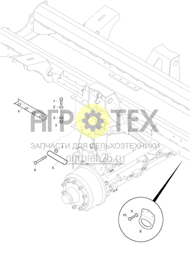 Чертеж  Крепление осей (ETB-003878) 