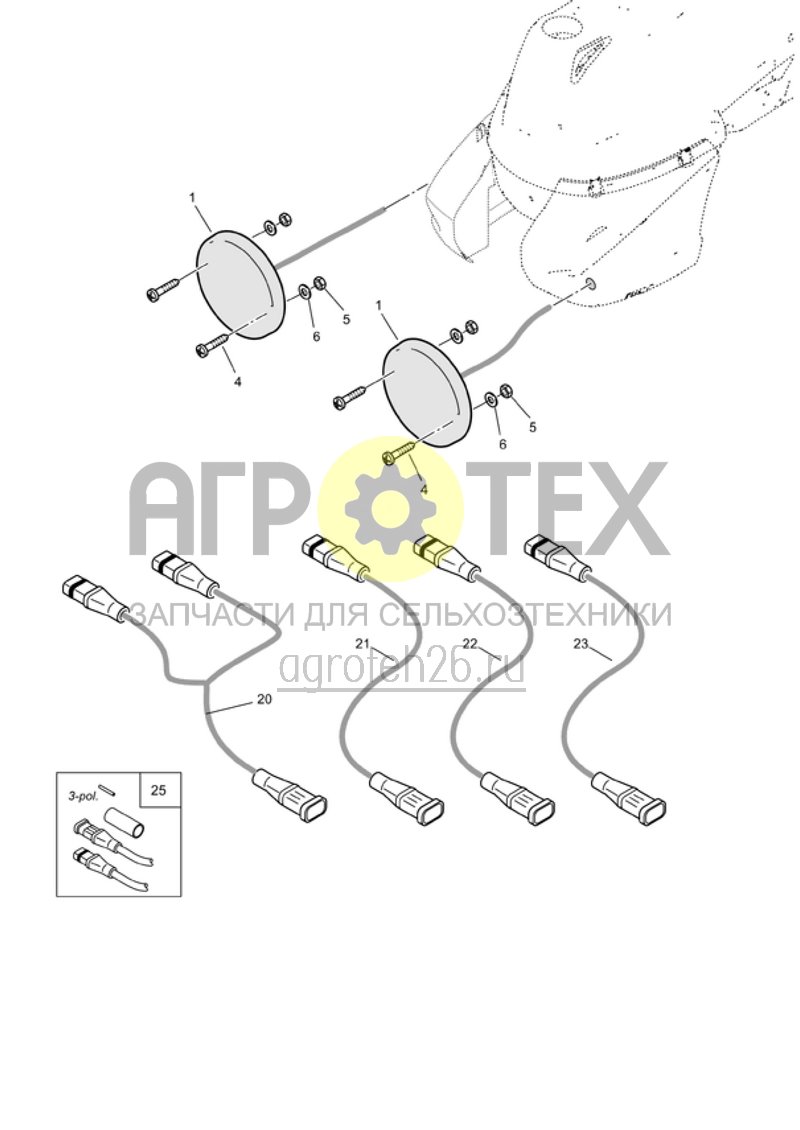 Чертеж  Светодиодные габаритные огни (ETB-003957) 