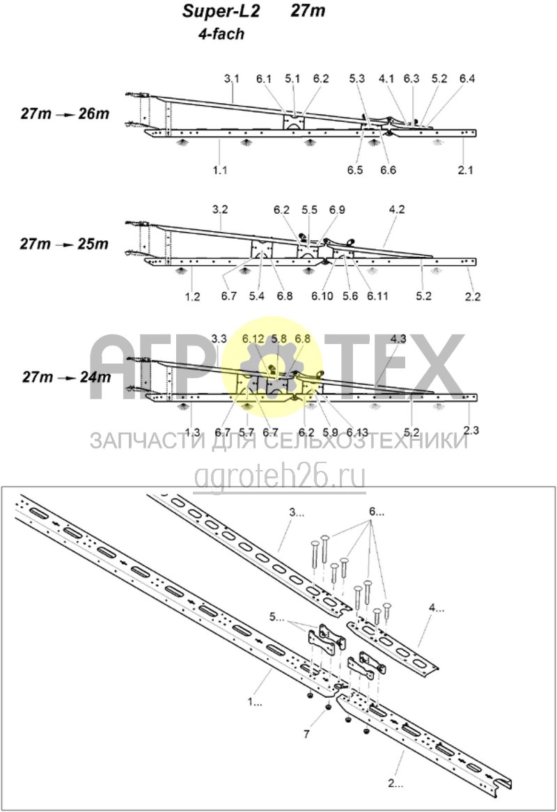 Чертеж  (RUS)Reduzierung am Au?engelenk ?bersicht 27m 4-fach (ETB-004094) 