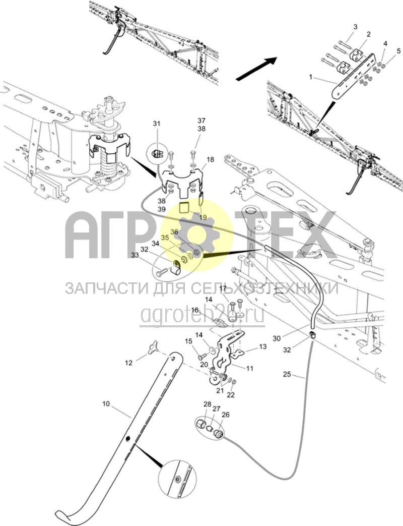 Чертеж  (RUS)Aussenausleger --- Schutzrohr / Kufe (ETB-004268) 