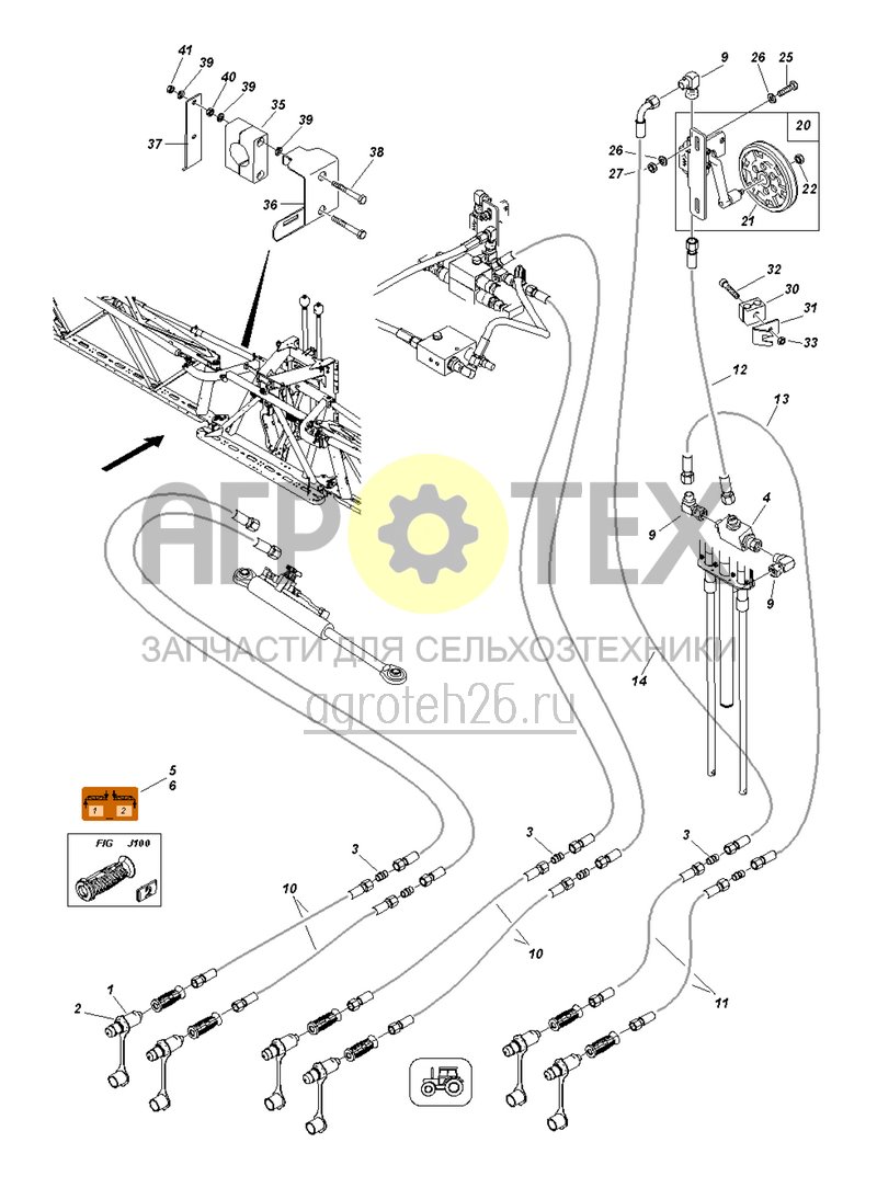  (RUS)Hydraulische Neigungsvertellung (ETB-004274)  (№35 на схеме)