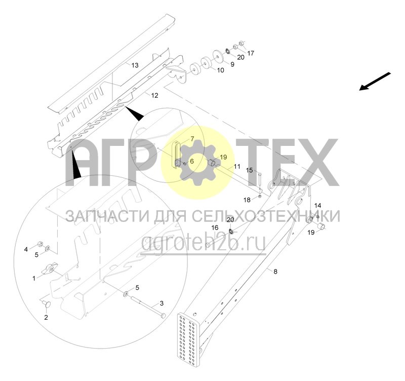 Чертеж  (RUS)Deichsel mit Verstellst?tzfu? (1) (ETB-004633) 