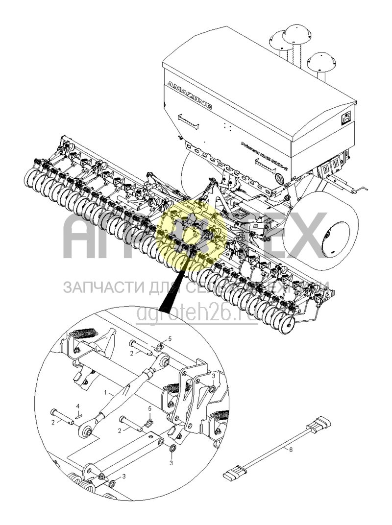 Чертеж  (RUS)Anbausatz Rollenstriegel DMC 6000 (1) (ETB-004656) 