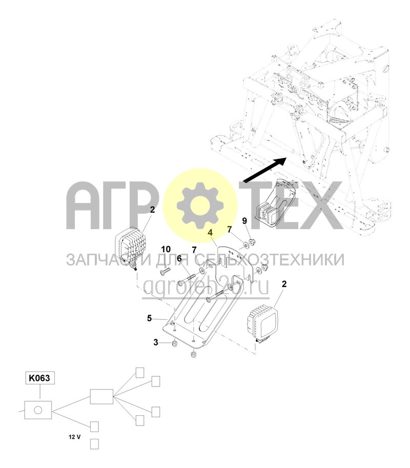 Чертеж  (RUS)LED Arbeitsbeleuchtung (ETB-004733) 