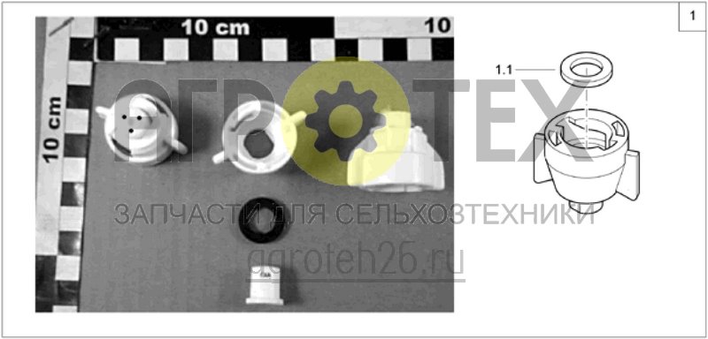 Чертеж  (RUS)3-Strahl-D?se f?r Fl?ssigd?ngung (Agrotop/Albuz) (ETB-004757) 