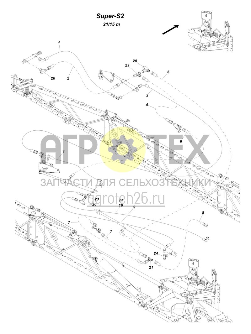 Чертеж  (RUS)Hydraulik 21/15m (ETB-004785) 