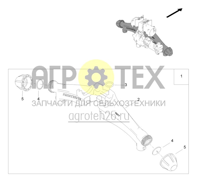 Чертеж  AmaSwitch – 4-корпусный держатель форсунок, 25 см (ETB-004827) 