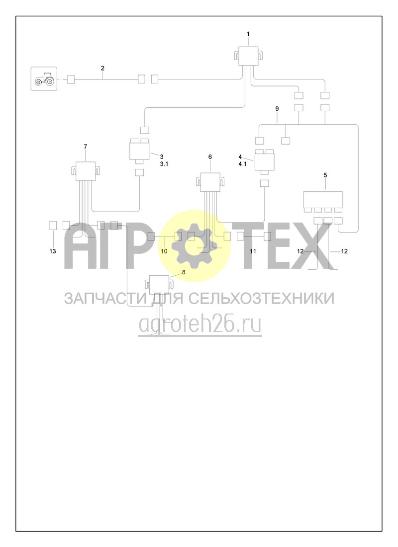  Набор шлангов UX VII ISO (2) (ETB-004838)  (№7 на схеме)