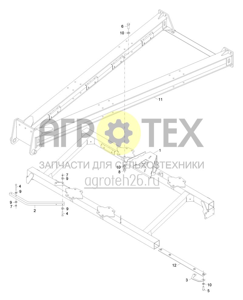  (RUS)Haupt- / Querrahmen DMC 3000 (ETB-004879)  (№11 на схеме)