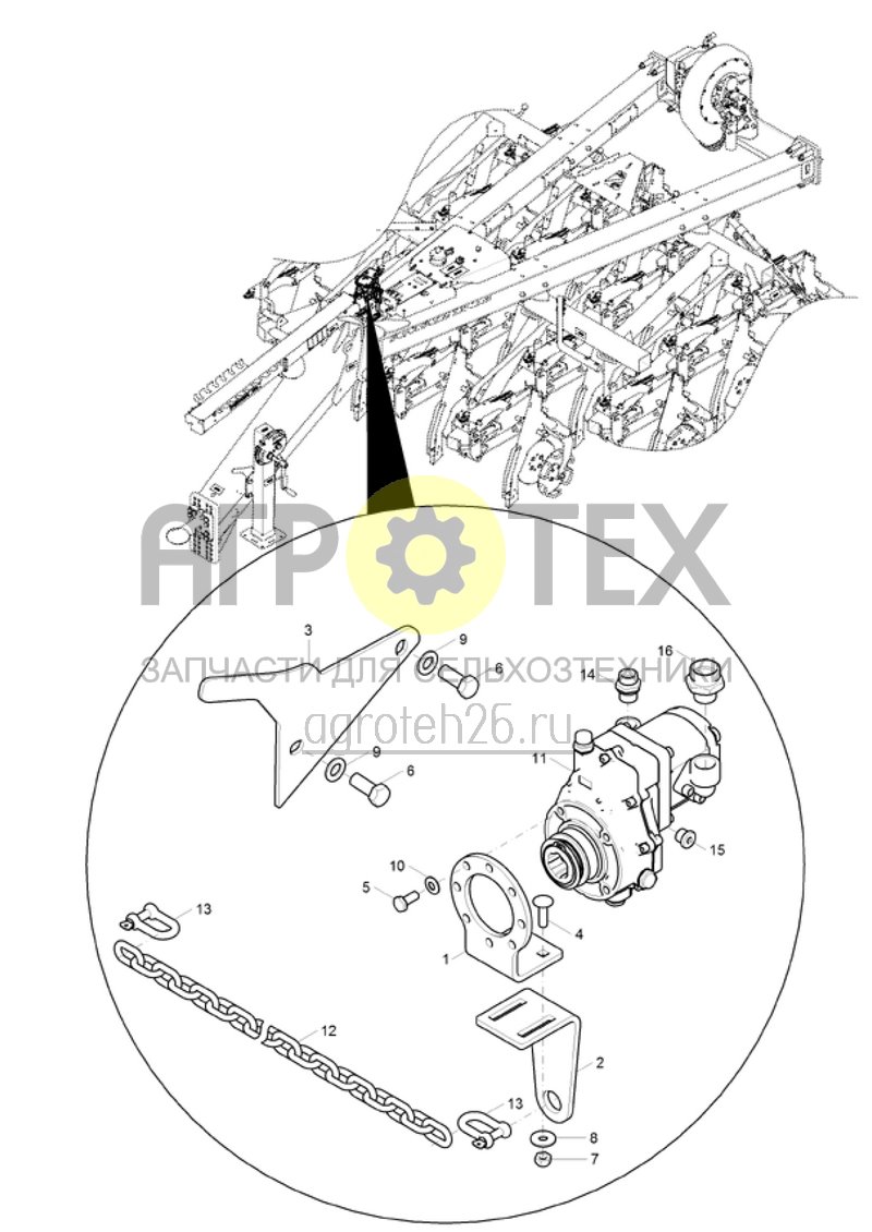 Чертеж  (RUS)Bordhydraulik f?r Gebl?seantrieb f?r Primera (3) (ETB-004916) 