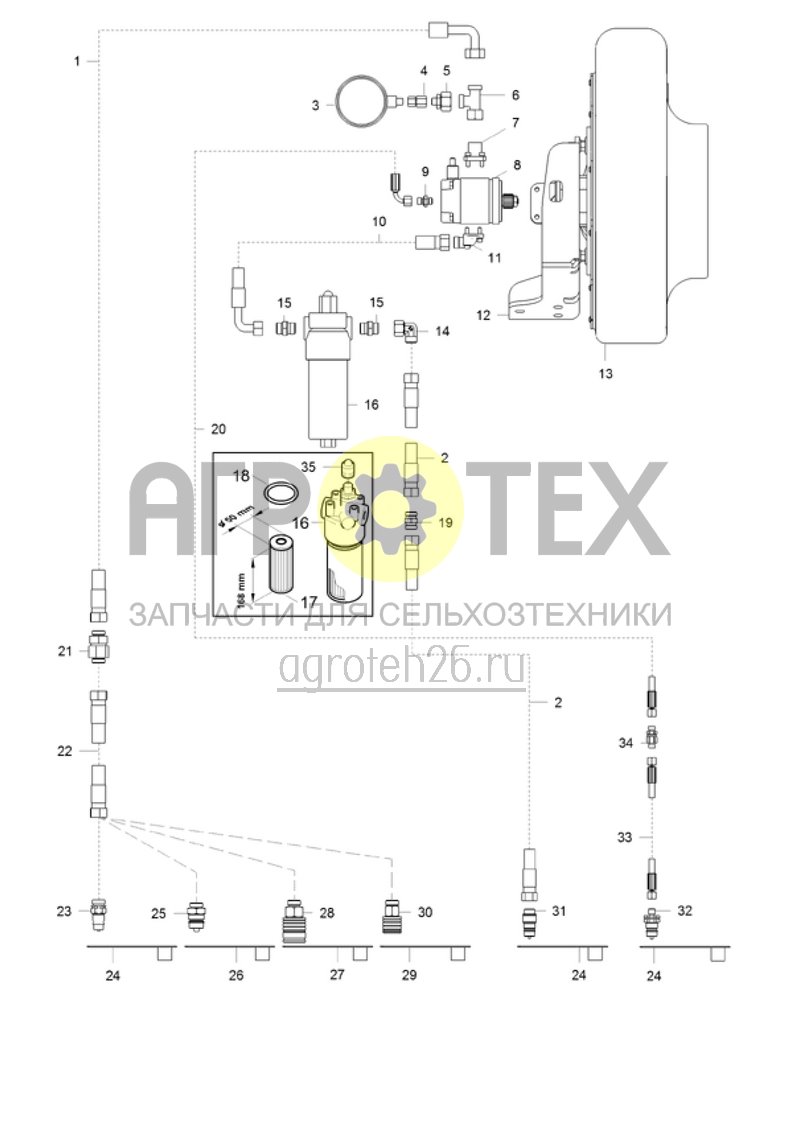 Чертеж  (RUS)Hydraulikplan: Gebl?se / Gebl?se-Direkt (ETB-004924) 