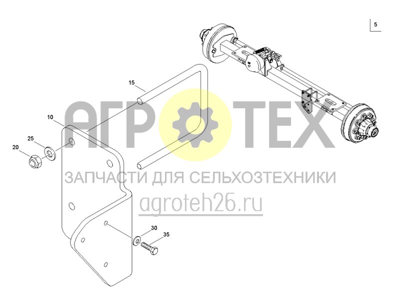 Чертеж  Монтажный комплект радарного датчика (ETB-004950) 