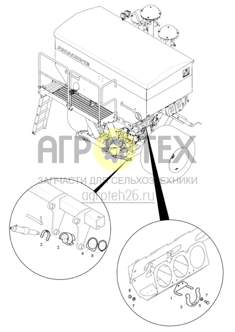 Чертеж  (RUS)Tiefenverstellung Exaktstriegel f?r Heckteil 4200 l (ETB-004996) 