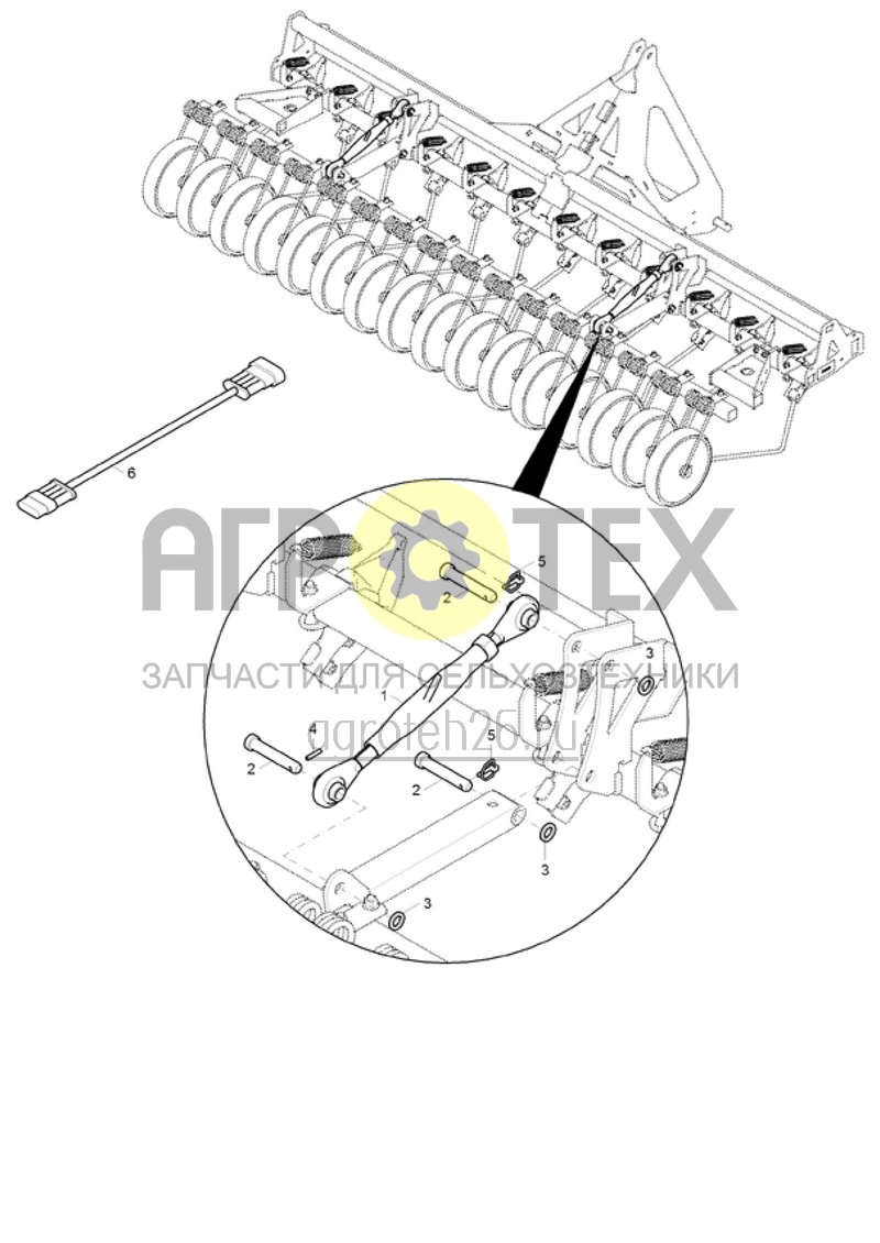 Чертеж  (RUS)Anbausatz Rollenstriegel f?r Primera 3000 (18,75cm) (1) (ETB-005007) 