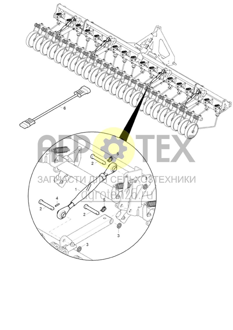 Чертеж  (RUS)Anbausatz Rollenstriegel f?r Primrera 4500 (18,75cm) (1) (ETB-005012) 