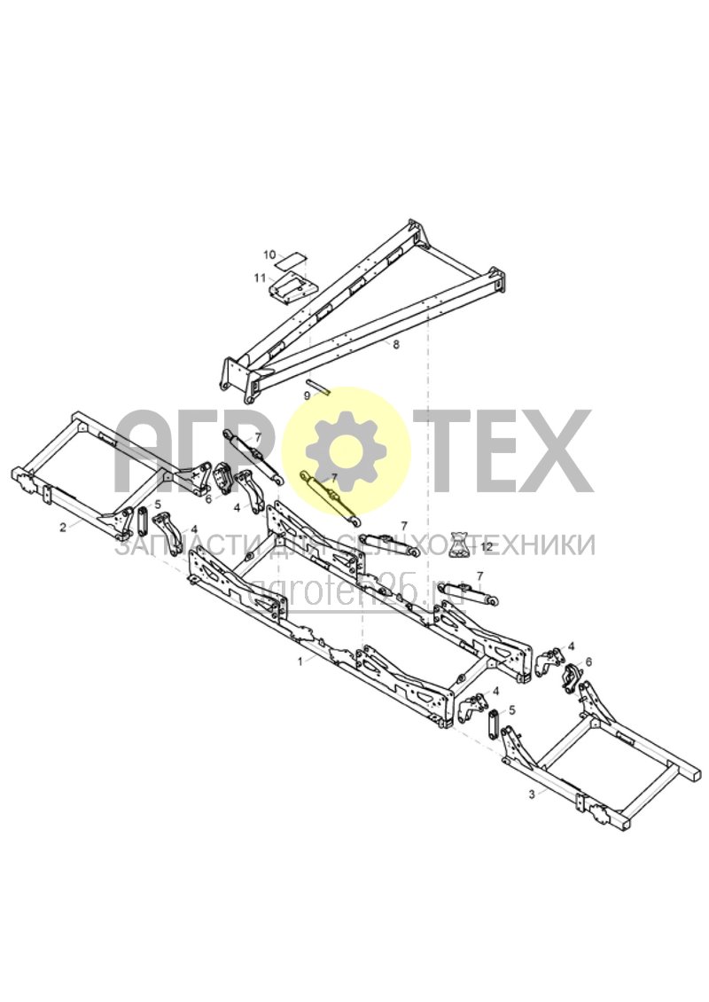 Чертеж  (RUS)Haupt- / Querrahmen DMC 9000-2 (1) (ETB-005049) 